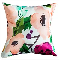 Vendola Satin Multicoloured Printed 250TC Pillow / Cushion Covers Set of 5-16X16-thumb3