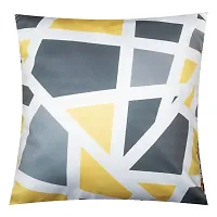 Vendola Satin 250TC Cushion Pillow Covers , Yellow and Multicolor, Set of 5 (24X24 Inches, Butter Yellow)-thumb4