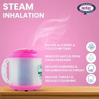 Crescent Plus Steamer for Cold and Cough| Facial Steamer| Steam Inhaler| Steamer Vaporizer| Pink| Pack of 1-thumb3