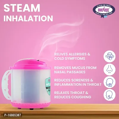 Crescent Plus Steamer for Cold and Cough| Facial Steamer| Steam Inhaler| Steamer Vaporizer| Pink| Pack of 1-thumb4