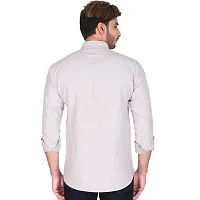 Stylish Off White Cotton Long Sleeves Shirt For Men-thumb1