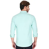 Stylish Green Cotton Long Sleeves Shirt For Men-thumb1