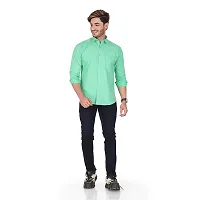 Stylish Green Cotton Long Sleeves Shirt For Men-thumb4