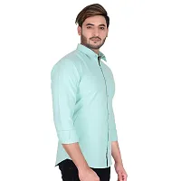 Stylish Green Cotton Long Sleeves Shirt For Men-thumb3