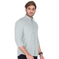 Stylish Grey Cotton Long Sleeves Shirt For Men-thumb3