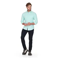 Stylish Green Cotton Long Sleeves Shirt For Men-thumb4