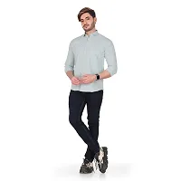 Stylish Grey Cotton Long Sleeves Shirt For Men-thumb4