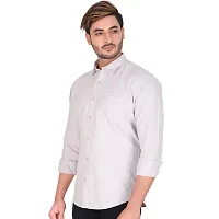 Stylish Off White Cotton Long Sleeves Shirt For Men-thumb2