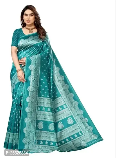 Art Silk Ragular Wear Saree Collection (Dark Green)