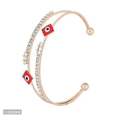 DOKCHAN Evil Eye Bracelets Stainless Steel Daily use Square Shape Red color Bracelets For Man and Women