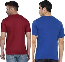 DOKCHAN Men's Cotton Blend Stylist Slim Fit Collar Neck Polo T-Shirt Combo-thumb1