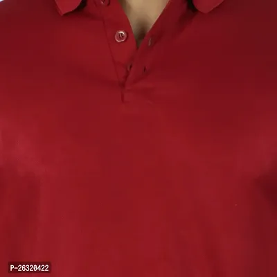 DOKCHAN Regular Fit Solid Men Polo Neck Collar T-Shirt-thumb4