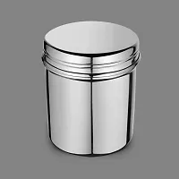 DOKCHANStainless Steel conatiner for use Tea and Sugar, Mix Masala, Daal, Salt, Oil, etc. (Capacity - 300ml Each box)-thumb1