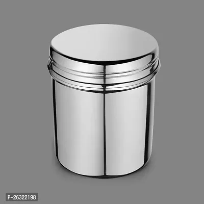 DOKCHANStainless Steel conatiner for use Tea and Sugar, Mix Masala, Daal, Salt, Oil, etc. (Capacity - 300ml Each box)-thumb2