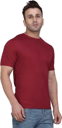 DOKCHAN Men's Cotton Blend Stylist Slim Fit Collar Neck Polo T-Shirt Combo-thumb2