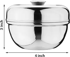 DOKCHAN Stainless Steel Heavy Gauge Multipurpose Containers for Kitchen | Mirror Glossy Finish (Pack 02 | 500ml)-thumb4