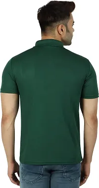 DOKCHAN Regular Fit Solid Men Polo Neck Collar T-Shirt-thumb2