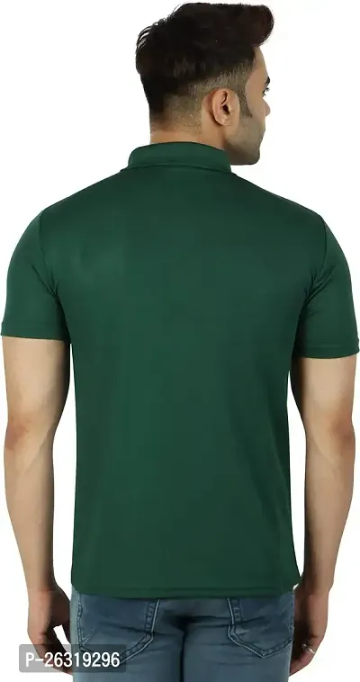 DOKCHAN Regular Fit Solid Men Polo Neck Collar T-Shirt-thumb3