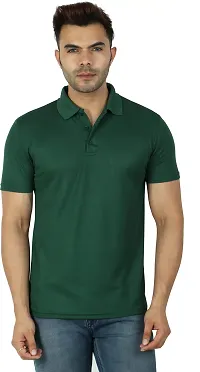 DOKCHAN Regular Fit Solid Men Polo Neck Collar T-Shirt-thumb1