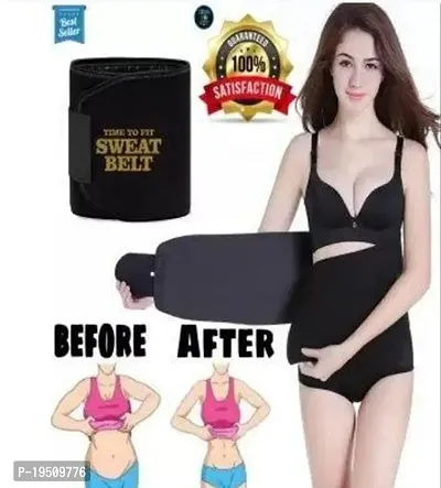 sweat slim belt original ,sweet sweat waist, yoga belt ,exercise belt for women  men weight loss belt  tummy trimmer (Free size, fit for all,Pack of 1