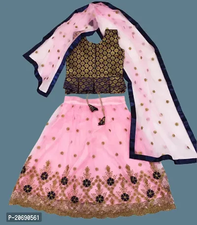 Kids Lehenga Choli Dupatta Set-thumb0