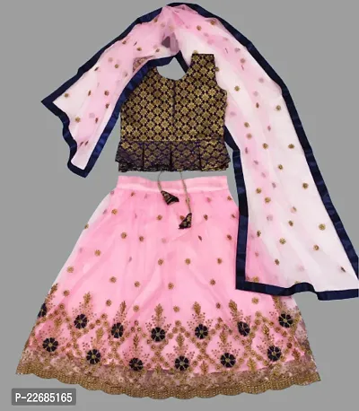 Kids Lehenga Choli Dupatta Set-thumb0