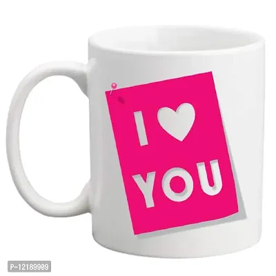 AASTHA IMAGINE Microwave Safe Love U Vlentine Gift Ceramic Coffee Mugs