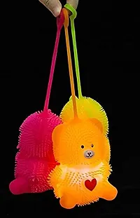 AASTHA IMAGINE #1 Smiley Face Puffer Teddy Bear with Flashing Light and Stress Ball for Pressure Relieve/Anti-Stress - Pack of 2-thumb1