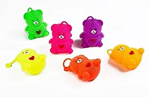 AASTHA IMAGINE #1 Smiley Face Puffer Teddy Bear with Flashing Light and Stress Ball for Pressure Relieve/Anti-Stress - Pack of 2-thumb2