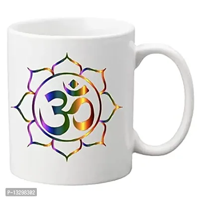 OM Ceramic Tea Mug | Milk Mug | Modern Coffee Mug | Microwave Safe