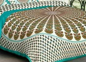 Classy Cotton Printed Double Bedsheets With 2 Pillow Covers-thumb1