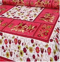 Comfortable Cotton Printed Double Bedsheet with 2 Pillow Covers-thumb1