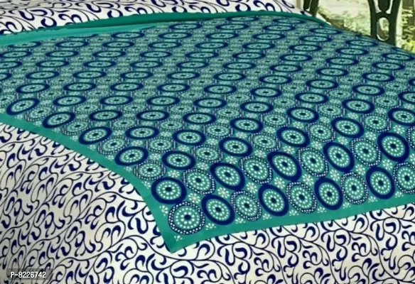 Stunning Rajasthani Jaipuri Cotton Printed Double Bedsheets With Two Pillow Covers-thumb2