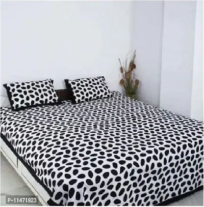 Comfortable Cotton Printed Double Bedsheet with 2 Pillow Covers-thumb0