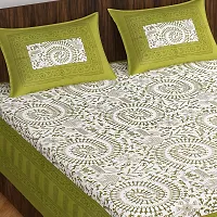 Comfortable Cotton Printed Double Bedsheet with 2 Pillow Covers-thumb1