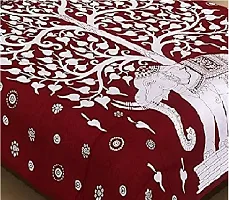 Comfortable Cotton Printed Double Bedsheet with 2 Pillow Covers-thumb1