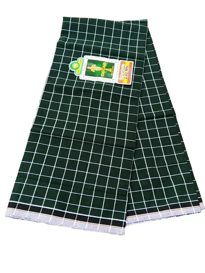 Comfy Cotton Blend Checked Lungis For Men