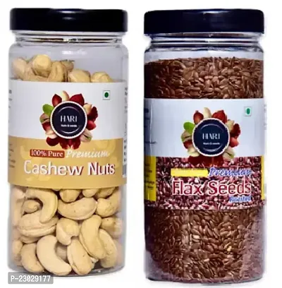 Dry Fruits- Cashew and Dry Fruits-Roasted Flax Seeds