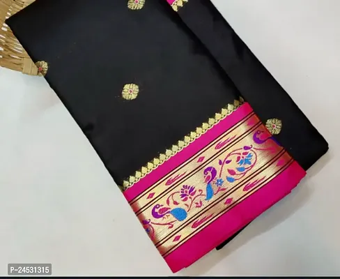 Stylish Fancy Designer Pure Silk Saree With Blouse Piece For Women-thumb0