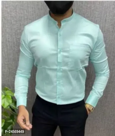 Reliable Blue Polyester Long Sleeves Casual Shirt For Men