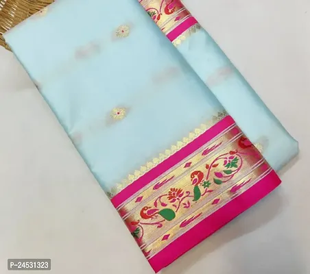 Stylish Fancy Designer Pure Silk Saree With Blouse Piece For Women