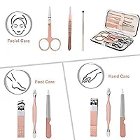 7 IN 1 Stainless Steel Manicure Kit Nail Cutter PedicureLeather Case-thumb2