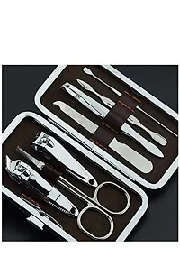 7 IN 1 Stainless Steel Manicure Kit Nail Cutter PedicureLeather Case-thumb4