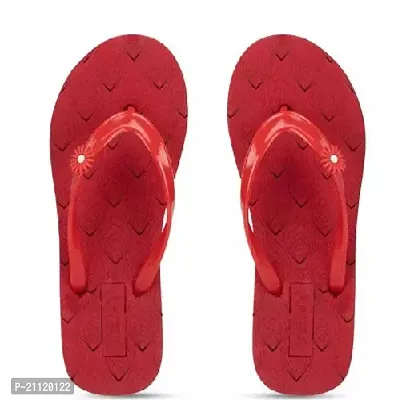 Elegant Red EVA Flip Flops For Women-thumb0