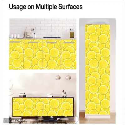 WALLWEAR - Self Adhesive Wallpaper For Walls And Wall Sticker For Home D&eacute;cor (Lemon slice) Extra Large Size (300x40cm) 3D Wall Papers For Bedroom, Livingroom, Kitchen, Hall, Office Etc Decorations-thumb5