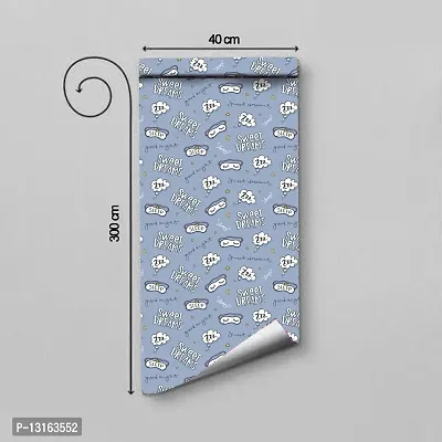 Self Adhesive Wallpapers (SweetDreams) Wall Stickers Extra Large (300x40cm) for Bedroom | Livingroom | Kitchen | Hall Etc-thumb2