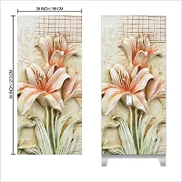 Self Adhesive Almirah Stickers, Wall Stickers, Decorative Sticker Wallpaper for Home Wardrobe Doors (PushpaRajAlmira) PVC Vinyl Size Large (39 x 84 Inch)-thumb1