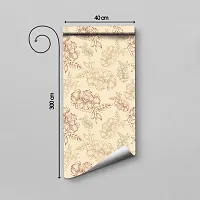 Self Adhesive Wallpapers (Old Gold) Wall Stickers Extra Large (300x40cm) for Bedroom | Livingroom | Kitchen | Hall Etc-thumb1