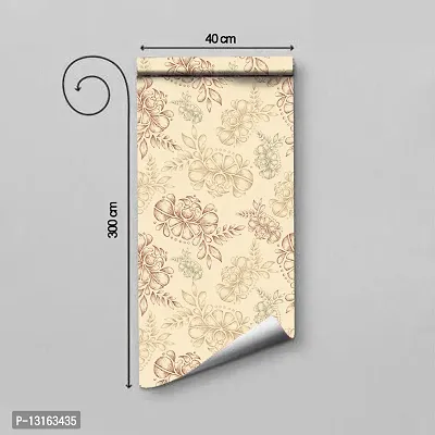 Self Adhesive Wallpapers (Old Gold) Wall Stickers Extra Large (300x40cm) for Bedroom | Livingroom | Kitchen | Hall Etc-thumb2