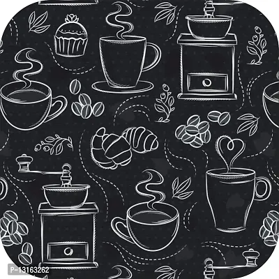 Self Adhesive Wallpapers (CoffeeSketch) Wall Stickers Extra Large (300x40cm) for Bedroom | Livingroom | Kitchen | Hall Etc-thumb0